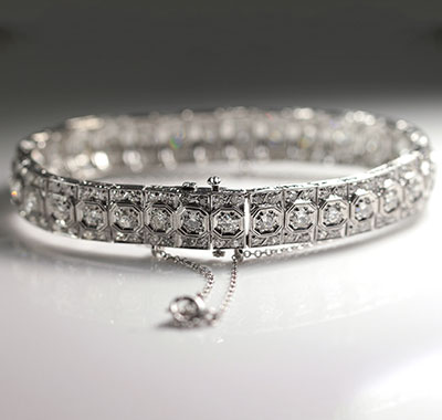 Art Deco Diamond Platinum Bracelet – Joseph Saidian & Sons