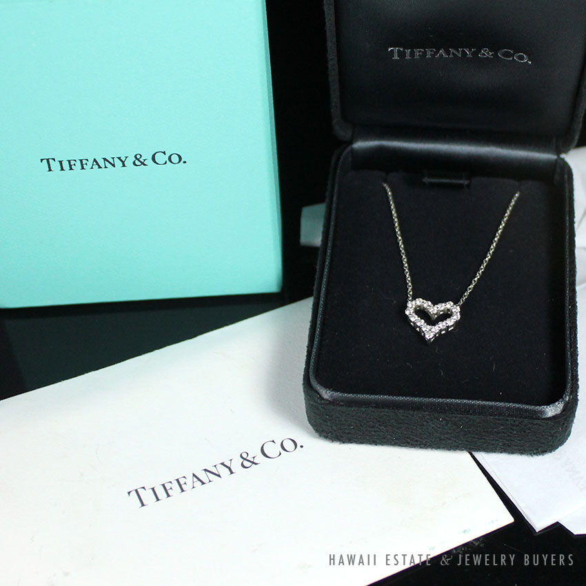 tiffany and co heart diamond necklace