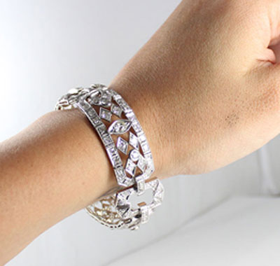 Platinum Bangle Bracelet for Women