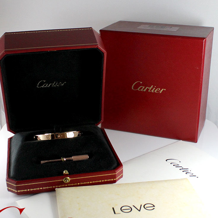 cartier love bracelet with box