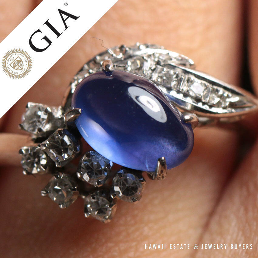 Blue Star Sapphire Silver Ring-5689VX | Juwelo